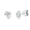 Ohrstecker aus 750 Weißgold 6 Diamanten Fanatsy-Schliff 0,92ct F-FVSI 8x7,5mm
