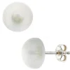 Ohrstecker Bergkristall 10mm 925 Silber, weiß rund Ohrringe Ohrschmuck