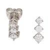 Ohrstecker 6 Diamanten Brillanten 0,50 Ct 585 Gold Weißgold Damen