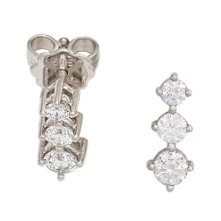 Ohrstecker 6 Diamanten Brillanten 0,50 Ct 585 Gold Weißgold Damen
