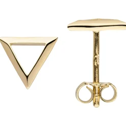 Ohrstecker Dreieck 333 Gold Gelbgold Ohrringe Ohrschmuck glänzend schlicht