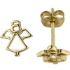 Ohrstecker Engel Schutzengel aus 333 Gold Gelbgold 8,2x7,5mm Ohrringe Ohrschmuck