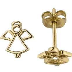 Ohrstecker Engel Schutzengel aus 333 Gold Gelbgold 8,2x7,5mm Ohrringe Ohrschmuck