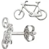 Ohrstecker für Kinder, Fahrrad Bike Rad, 925 Silber Ohrschmuck Kinderohrringe