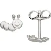 Ohrstecker für Kinder Ohrringe Raupe aus 925 Sterlingsilber, rhodiniert teilmatt