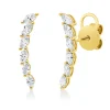 Ohrstecker 750 Gelbgold 12 Diamanten Navette-Schliff 0,68ct TW-VSI/SI 19,1x4,7mm