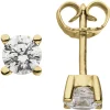 Ohrstecker 585 Gold Gelbgold mit 2 Brillanten 1,0 Ct 5,1mm Ohrringe