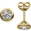 Ohrstecker 585 Gold Gelbgold mit 2 Brillanten 0,5 Ct 7,2mm Ohrringe