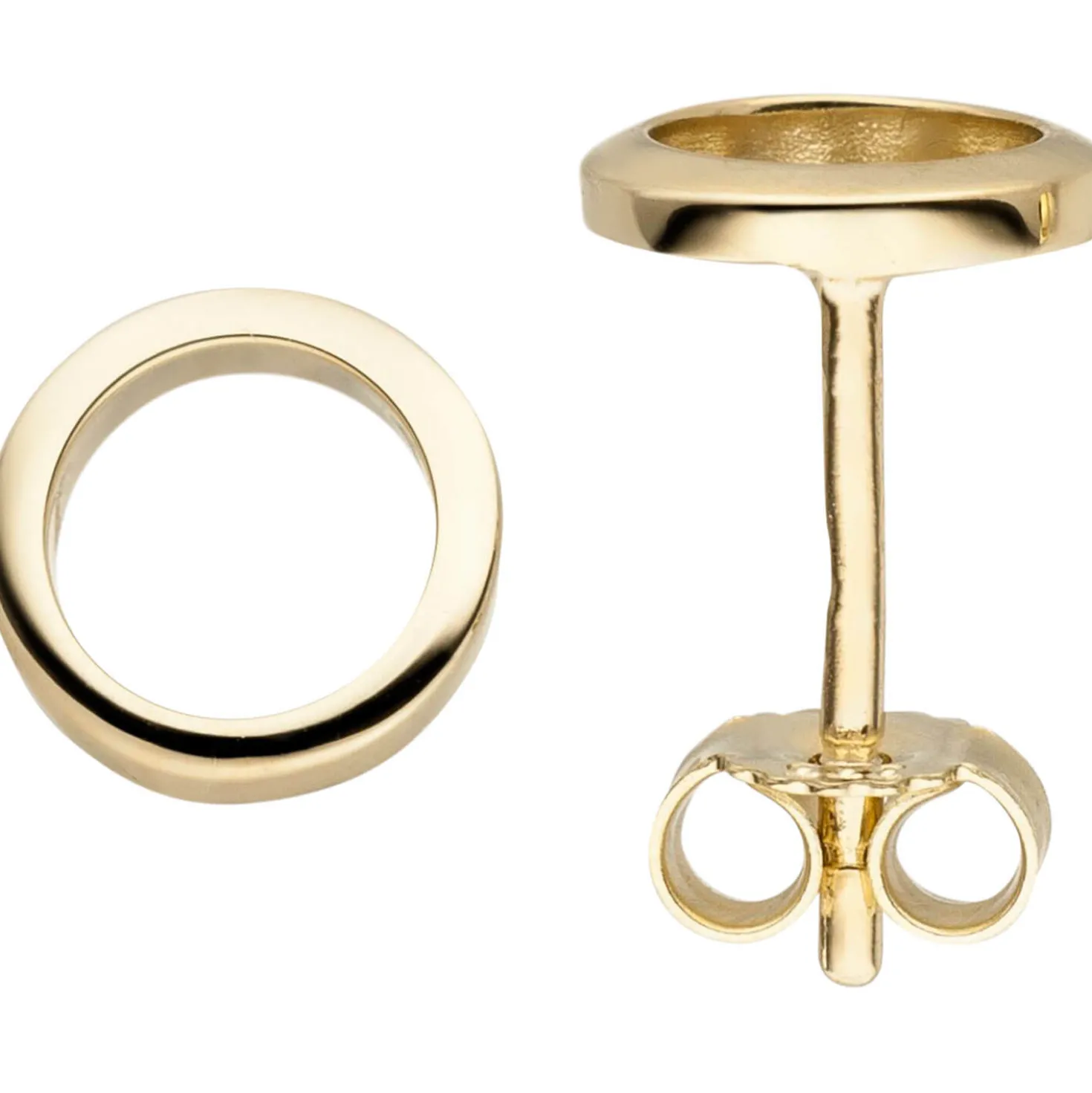 Ohrstecker Kreis Kreise Ø7,5mm 333 Gold Gelbgold Ohrringe Ohrschmuck glänzend