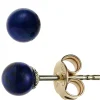 Ohrstecker mitLapis-Lazuli blau 5mm 585 Gold Gelbgold Ohrschmuck