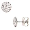 Ohrstecker 7,1mm rund mit 36 Brillanten 0.4Ct 585 Gold Weißgold Damen