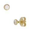 Ohrstecker 3,4mm Zirkonia weiß rund 333 Gold Gelbgold Ohrschmuck Solitär