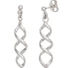 Ohrstecker Ohrhänger 6,8x29,9mm Ohrringe Spiralen 925 Silber Ohrschmuck Damen