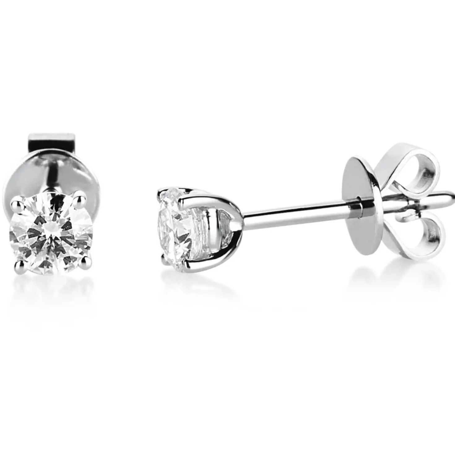 Ohrstecker Ohrringe aus 950 Platin 2 Diamanten Brillanten 0,40 Ct. 4er-Krappe