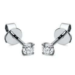 Ohrstecker Ohrringe aus 950 Platin 2 Diamanten Brillanten 0,20 Ct. 4er-Krappe