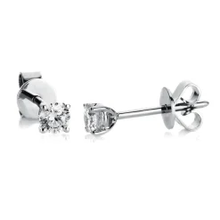 Ohrstecker Ohrringe aus 950 Platin 2 Diamanten Brillanten 0,60 Ct. 4er-Krappe