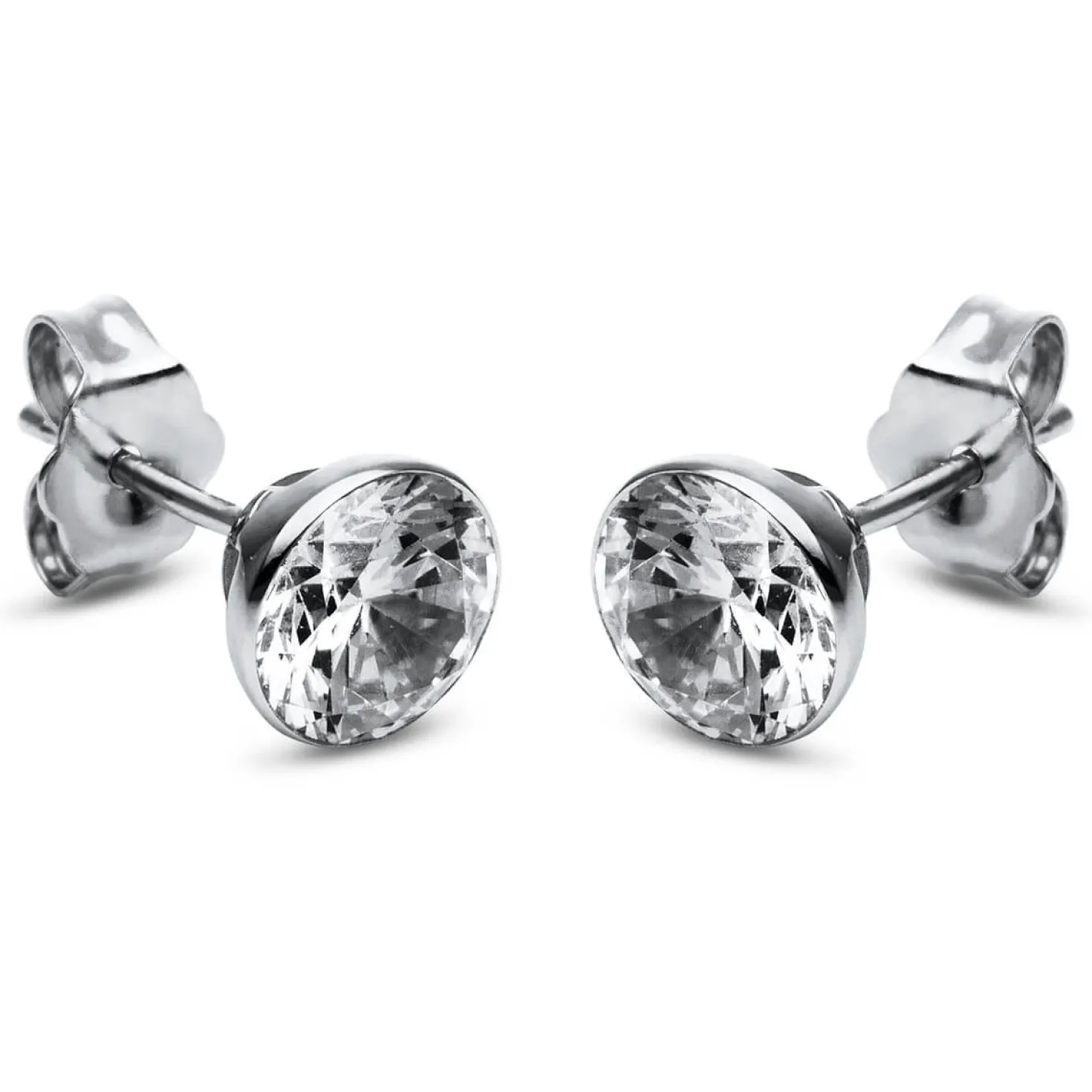 Ohrstecker Ohrringe aus 950 Platin mit 2 Diamanten Brillanten 2,00 Ct. Zarge