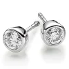 Ohrstecker Ohrringe mit Diamant Brillant 0,50ct Solitär 750 Gold Weißgold