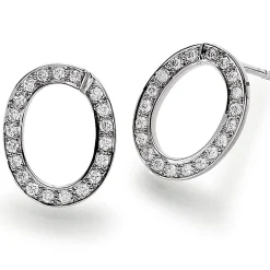 Ohrstecker Ohrringe mit 40 Diamanten Brillanten 0,40ct 750 Gold Weißgold