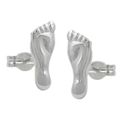 Ohrstecker Ohrringe Ohrschmuck, Füße Barfuß, 925 Silber