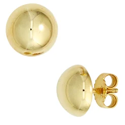 Ohrstecker Ohrringe Stecker Halbkugel 7,8mm 333 Gold Gelbgold Ohrschmuck
