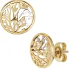 Ohrstecker Ohrschmuck Blumen Diamanten 0.02Ct W/SI Brillanten 585 Gold gelb/weiß