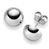 Ohrstecker Ohrschmuck Halbkugel 10mm 585 Gold Weißgold glatt glänzend