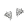 Ohrstecker Ohrschmuck in Zick-Zack Form mit weißen Zirkonia, 585 Weißgold