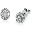 Ohrstecker Oval aus 950 Platin 8 Brillanten 0,3ct TW-SI 48 Brillanten 0,2ct TW-SI