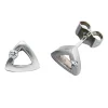 Ohrstecker Stecker Brillant 0.07Ct W/SI Dreieck durchbrochen 950 Platin Damen