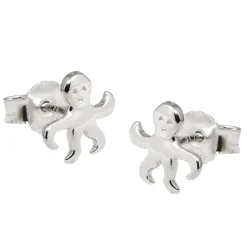 Ohrstecker Stecker Ohrringe Ohrschmuck, Krake Octopus, 925 Silber, Kinder