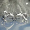 Ohrstecker Stecker springender Delfin Delfine, 925 Silber, Ohrschmuck