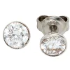Ohrstecker Stecker Zirkonia weiß rund 5,5mm 925 Silber Ohrschmuck