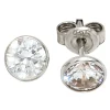 Ohrstecker Stecker Zirkonia weiß rund 6,5mm 925 Silber Ohrschmuck