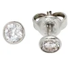 Ohrstecker Stecker Zirkonia weiß rund 4,5mm 925 Silber Ohrschmuck