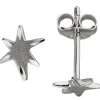 Ohrstecker Stern Sterne aus 925 Silber mattiert 7,9x5,7mm Ohrschmuck Ohrringe