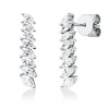 Ohrstecker 750 Weißgold 16 Diamanten Navette-Schliff 0,96ct TW-VSI/SI 18,4x4,3mm