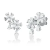 Ohrstecker 750 Weißgold 24 Diamanten Tropfen-Schliff 3,24ct TW-VSI/SI 20,2x12mm