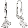 Paar Boutons Ohrringe Ohrhänger 5,9x18,2mm Schneckchen 925 Silber glänzend