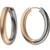 Paar Creolen 31,8mm Klappcreolen, oval, 925 Silber vergoldet Ohrringe Ohrschmuck