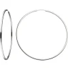 Paar Creolen 73,8mm Ohrringe, rund, 925 Silber rhodiniert, Ohrschmuck