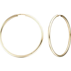 Paar Creolen 39,1x1,7mm aus 333 Gold Gelbgold Ohrringe rund glänzend Damen