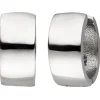 Paar Creolen 18,3x8,5mm aus 925 Silber Ohrringe Ohrschmuck glänzend flach