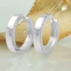 Paar Creolen 19x4mm mit Klappscharnier aus 925 Silber glänzend schlicht