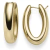 Paar Creolen 27,5x6,5mm Ohrringe Ohrschmuck 585 Gold Gelbgold glänzend leicht