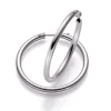 Paar Creolen 36x3mm rund 585 Gold Weißgold, Ohrringe Ohrschmuck glänzend Damen