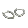 Paar kleine Creolen Ohrringe 16x11mm spitzoval aus 925 Silber glänzend Kinder