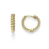 Paar kleine Ohrringe Creolen Kügelchen 12,5x2mm 585 Gold Gelbgold Ohrschmuck