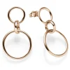 Paar Ohrhänger 3 Ringe 31x17,5mm aus 585 Gold Rotgold Ohrringe Ohrschmuck