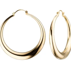 Paar Ohrringe Creolen 5,9mm Klappcreolen rund leicht gewölbt 333 Gold Gelbgold